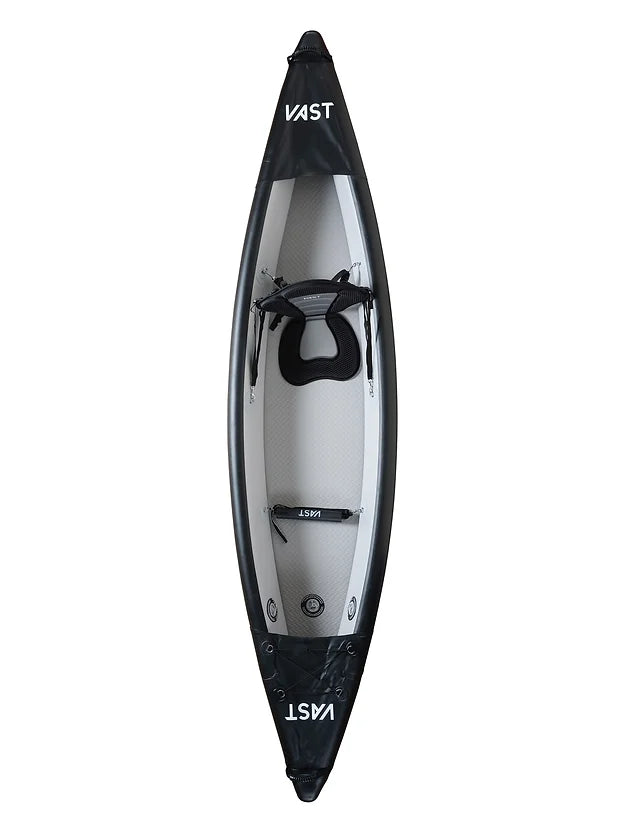 Single Drop-Stitch Inflatable Kayak Black Charcoal