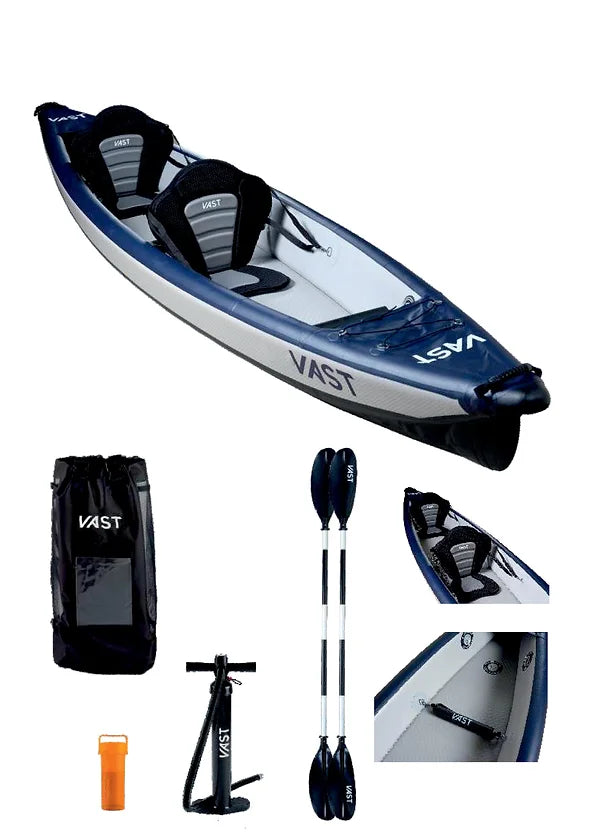 Double Drop-Stitch Inflatable Kayak Navy Charcoal