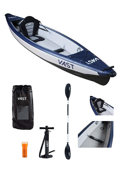 Drop-Stitch Inflatable Kayak Navy Charcoal Single